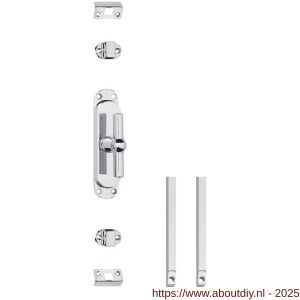 Intersteel Living 5620 set kruk-espagnolet T-kruk inclusief stangenset 2x 1250 mm verchroomd - A26009331 - afbeelding 1
