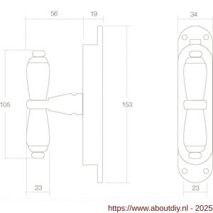 Intersteel 5620 espagnolet kruiskruk chroom-zwart - A26007243 - afbeelding 2