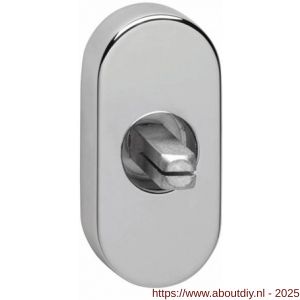 Intersteel 6050 basisplaat ovaal voor raamkruk hals diameter 18 mm chroom - A26003770 - afbeelding 1