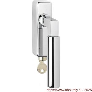 Intersteel Living 6616 raamkruk Baustil afsluitbaar op rechthoekige rozet chroom - A26003785 - afbeelding 1