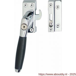 Intersteel Living 6616 SKG* afsluitbare raamsluiting links inclusief sluitplaat met kom Ton 400 chroom-ebbenhout - A26003808 - afbeelding 1