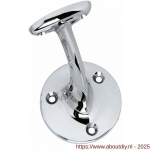 Intersteel Living 7245 leuninghouder opschroevend hol zadel verchroomd - A26007781 - afbeelding 1
