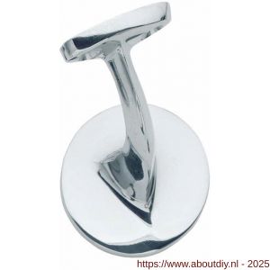 Intersteel Living 7245 leuninghouder blinde achterplaat hol zadel chroom - A26003956 - afbeelding 1