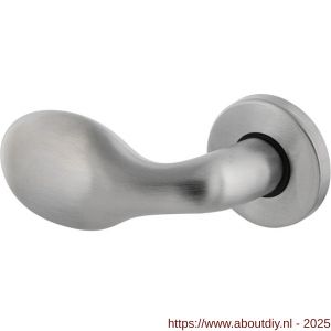 Intersteel 0263 deurkruk gatdeel links Druppel op rozet chroom mat - A26001136 - afbeelding 1