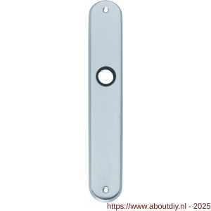 Intersteel 2530 langschild ovaal 236x37x9 mm blind chroom mat - A26007648 - afbeelding 1
