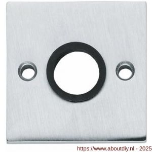 Intersteel 3184 rozetten 55x55x8 mm met nokken chroom mat - A26002429 - afbeelding 1