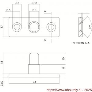 Intersteel 5615 stelpen chroom mat - A26003867 - afbeelding 2