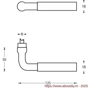 Intersteel 0217 deurkruk Palma nikkel-zwart - A26007463 - afbeelding 2