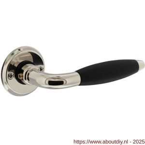Intersteel Living 0421 deurkruk Antonnet met rozet diameter 50x5 mm nikkel-ebbenhout - A26008083 - afbeelding 1