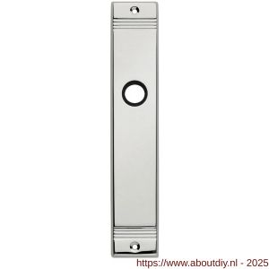 Intersteel 2571 langschild rechthoekig met groef 235x43x6 mm blind nikkel - A26007649 - afbeelding 1