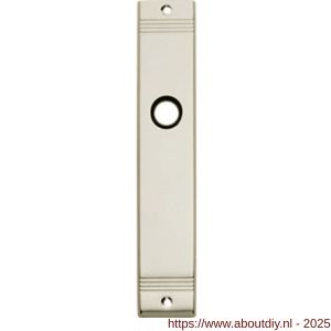 Intersteel 2571 langschild rechthoekig met groef 235x43x6 mm sleutelgat 56 mm nikkel - A26002990 - afbeelding 1