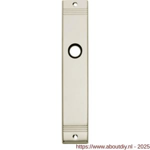 Intersteel 2571 langschild rechthoekig met groef 235x43x6 mm sleutelgat 72 mm nikkel - A26002991 - afbeelding 1
