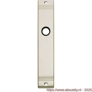 Intersteel 2571 langschild rechthoekig met groef 235x43x6 mm profielcilindergat 55 mm nikkel - A26002992 - afbeelding 1