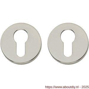 Intersteel Living 3156 cilinderrozetten verdekt diameter 50x8 mm nikkel - A26011347 - afbeelding 1