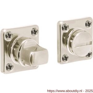 Intersteel Living 3183 WC-sluiting 38x38x5 mm met stift 8x8 mm nikkel - A26007633 - afbeelding 1