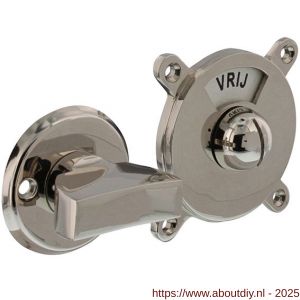 Intersteel Living 3702 WC-sluiting Degeorge met 8 mm stift en tekst Vrij-Bezet nikkel - A26009097 - afbeelding 1