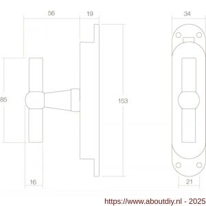 Intersteel 5620 t-kruk espagnolet nikkel - A26007247 - afbeelding 2