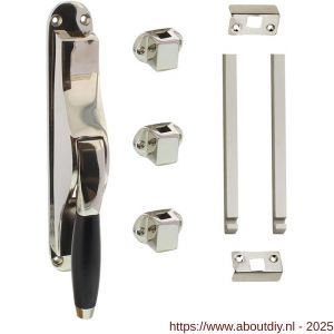 Intersteel Living 5620 set pomp-espagnolet Ton Basic inclusief stangenset 2x 1250 mm nikkel-ebbenhout - A26011033 - afbeelding 1