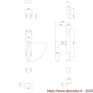 Intersteel 5620 kruk-espagnolet rechts Ton 400 nikkel-ebbenhout - A26000070 - afbeelding 2