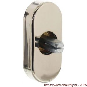 Intersteel 6050 basisplaat ovaal voor raamkruk hals diameter 18 mm nikkel - A26003776 - afbeelding 1