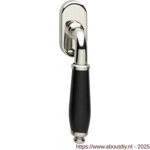 Intersteel Living 6050 raamkruk Courgette op ovaal rozet nikkel-zwart - A26003758 - afbeelding 1