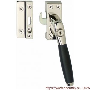 Intersteel Living 6616 SKG* afsluitbare raamsluiting rechts inclusief sluitplaat met kom Ton 400 nikkel-ebbenhout - A26007741 - afbeelding 1