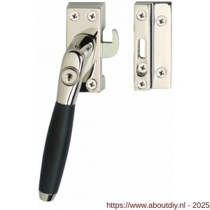 Intersteel Living 6616 SKG* afsluitbare raamsluiting links inclusief sluitplaat met kom Ton 400 nikkel-ebbenhout - A26003829 - afbeelding 1
