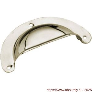 Intersteel Living 8810 schelpgreep komgreep geperst 73x33 mm vernikkeld - A26007838 - afbeelding 1