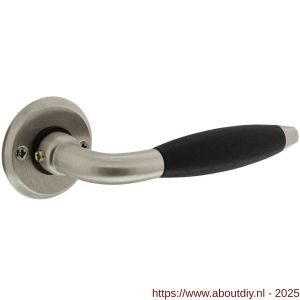 Intersteel Living 0421 deurkruk Antonnet met rozet diameter 50x5 mm nikkel mat-ebbenhout - A26008101 - afbeelding 1