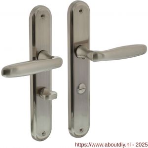 Intersteel Living 1692 deurkruk Bjorn op schild ovaal 242x43 mm WC 63/8 mm nikkel mat - A26005111 - afbeelding 1