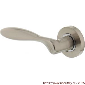 Intersteel 1695 deurkruk gatdeel links George op rozet verdekt diameter 52x10 mm met nokken nikkel mat - A26001244 - afbeelding 1