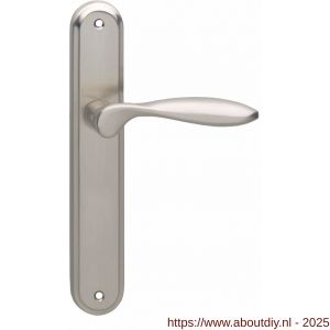 Intersteel 1695 deurkruk gatdeel rechts George op schild ovaal 242x43 mm blind nikkel mat - A26005115 - afbeelding 1