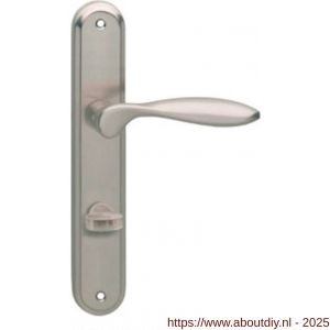Intersteel Living 1695 deurkruk George op schild ovaal 242x43 mm WC 63/8 mm nikkel mat - A26005123 - afbeelding 1