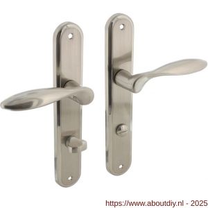 Intersteel 1695 deurkruk George op schild ovaal 242x43 mm WC 78/8 mm nikkel mat - A26005124 - afbeelding 1