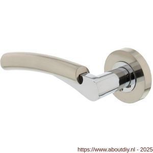 Intersteel 1700 deurkruk gatdeel links Bryan op rozet verdekt diameter 52x10 mm met nokken chroom-nikkel mat - A26005139 - afbeelding 1