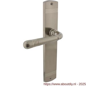 Intersteel 1705 deurkruk gatdeel links Helena op schild afgerond 235x45 mm blind nikkel mat - A26005152 - afbeelding 1