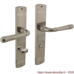 Intersteel 1705 deurkruk Helena op schild afgerond 235x45 mm WC 78/8 mm nikkel mat - A26005155 - afbeelding 1
