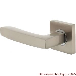 Intersteel 1714 deurkruk gatdeel links Dean op rozet verdekt 55x55x10 mm met nokken chroom-nikkel mat - A26005158 - afbeelding 1