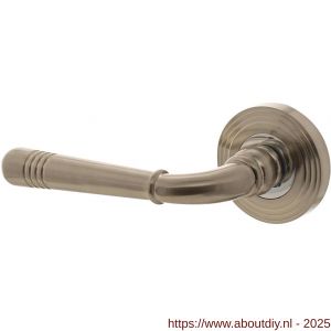 Intersteel 1725 deurkruk gatdeel links Helena op rozet verdekt met rillen diameter 55x10 mm met nokken chroom nikkel mat - A26008116 - afbeelding 1