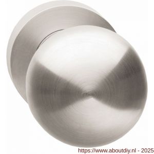 Intersteel Living 2126 knop 212600 rond centraal vast op ronde rozet 7 mm nok met stift M10/8x89 mm nikkel mat - A26001968 - afbeelding 1