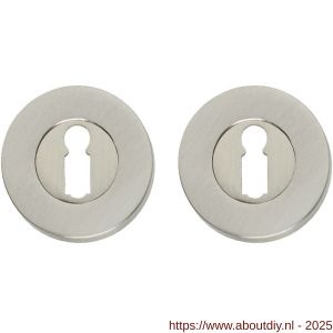 Intersteel 3156 sleutelrozetten verdekt diameter 50x8 mm nikkel mat - A26011373 - afbeelding 1
