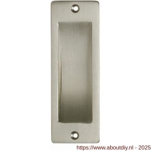 Intersteel Living 4476 schuifdeurkom rechthoekig 120x40 mm opschroevend nikkel mat - A26007652 - afbeelding 1