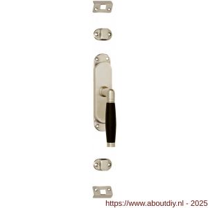 Intersteel 5620 kruk-espagnolet links Ton 222 nikkel mat-ebbenhout - A26000074 - afbeelding 1