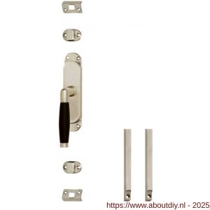 Intersteel Living 5620 set kruk-espagnolet links Ton 222 inclusief stangenset 2x 1250 mm nikkel mat-ebbenhout - A26009335 - afbeelding 1