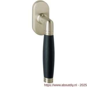 Intersteel Living 6051 raamkruk Ton 222 op ovaal rozet nikkel mat-ebbenhout - A26003762 - afbeelding 1