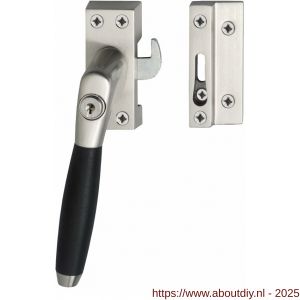 Intersteel Living 6616 SKG* afsluitbare raamsluiting links inclusief sluitplaat met kom Ton 400 nikkel mat-ebbenhout - A26003826 - afbeelding 1