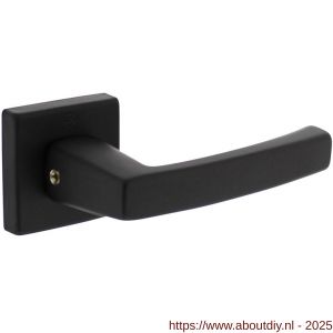 Intersteel 0057 deurkruk gatdeel Moora met rozet verdekt 50x50x10 mm met nokken zwart - A26009122 - afbeelding 1