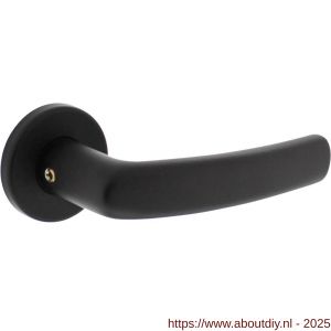 Intersteel 0060 deurkruk gatdeel Denham met rozet verdekt diameter 50x7 mm met nokken zwart - A26009137 - afbeelding 1