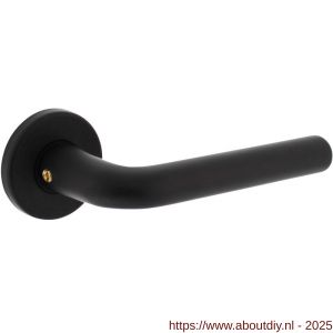 Intersteel 0073 deurkruk gatdeel Derby met rozet verdekt diameter 50x7 mm met nokken zwart - A26009142 - afbeelding 1