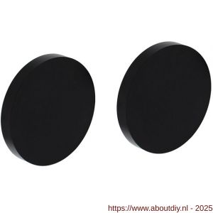 Intersteel Living 0100 afdekrozetten verdekt diameter 56x9 mm met nokken zwart - A26008170 - afbeelding 1